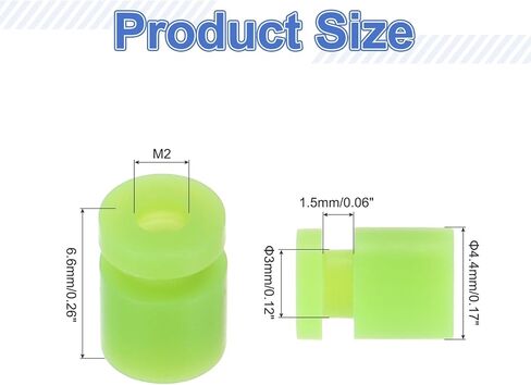MECCANIXITY RC Anti Vibration Rubber Balls for RC F4 F7 Flight Controller RC Drone Accessories M2x6.6mm(Green), Pack of 20 in Saudi Arabia