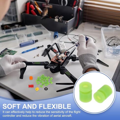 MECCANIXITY RC Anti Vibration Rubber Balls for RC F4 F7 Flight Controller RC Drone Accessories M2x6.6mm(Green), Pack of 20 in Saudi Arabia