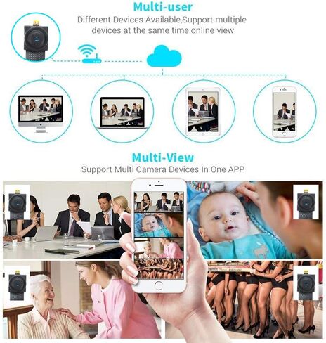 Indoor Surveillance Camera，WiFi Camera, HD 4K Camera DIY Module for Home、Office Security - Black in Saudi Arabia