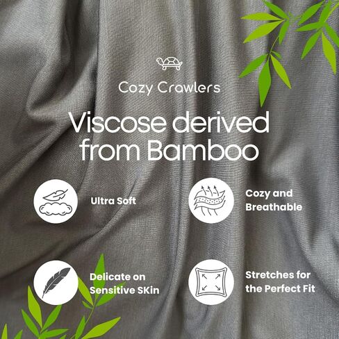 Stretchy Viscose from Bamboo Baby Pajamas, Crescent Zipper Onesie, Fold-Over Mittens & Cuffs, Infant PJs in Saudi Arabia