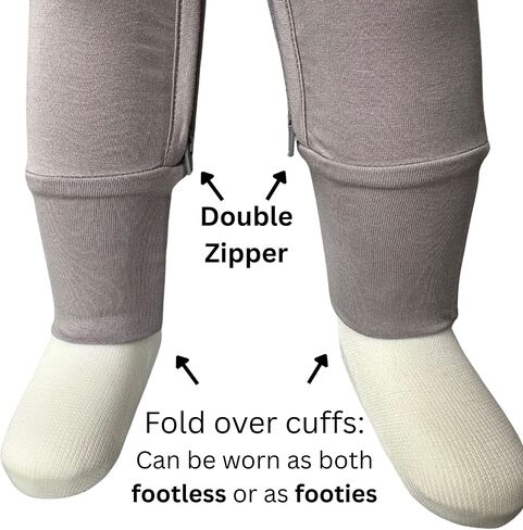 Stretchy Viscose from Bamboo Baby Pajamas, Crescent Zipper Onesie, Fold-Over Mittens & Cuffs, Infant PJs in Saudi Arabia