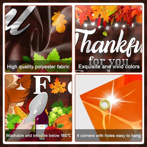Avezano Happy Friendsgiving Decorations Friendsgiving Banner 6 x 3.6 ft Thankful for You Friends Giving Party Decor Backdrop for Home Office Outdoor in Saudi Arabia