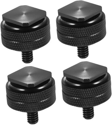 Angoily 4 PCS Hot Shoe Flash Adapter Double Screw Camera Mount Converter for DSLR Rig Flash Trigger TTL Cable Holder in Saudi Arabia