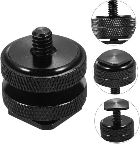 Angoily 4 PCS Hot Shoe Flash Adapter Double Screw Camera Mount Converter for DSLR Rig Flash Trigger TTL Cable Holder in Saudi Arabia