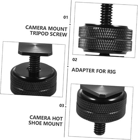 Angoily 4 PCS Hot Shoe Flash Adapter Double Screw Camera Mount Converter for DSLR Rig Flash Trigger TTL Cable Holder in Saudi Arabia