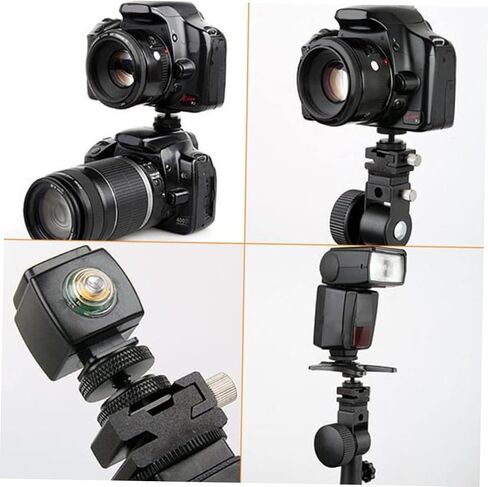 Angoily 4 PCS Hot Shoe Flash Adapter Double Screw Camera Mount Converter for DSLR Rig Flash Trigger TTL Cable Holder in Saudi Arabia