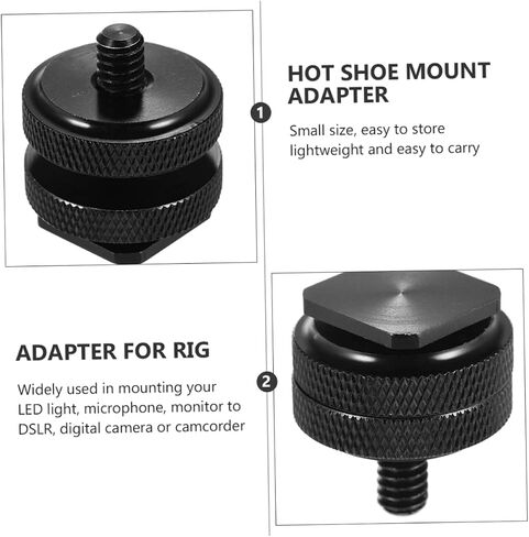 Angoily 4 PCS Hot Shoe Flash Adapter Double Screw Camera Mount Converter for DSLR Rig Flash Trigger TTL Cable Holder in Saudi Arabia