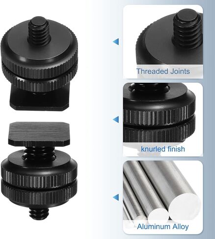 PATIKIL Hot Shoe Adapter 1/4" Male to 3/8" Male, 1 Pcs Hot Shoe Mount Adapter Camera Mount Screw Camera Video Light Converter for Microphone Holder Accessories 1.06x0.91x0.91 Inch in Saudi Arabia