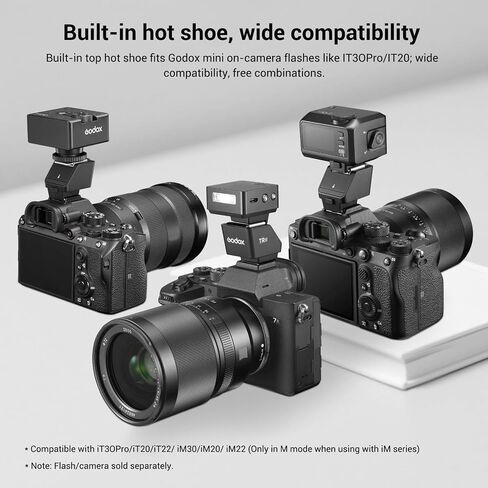 Godox TR-S TTL Camera Flash Hot Shoe Riser for Sony, Compatible with Godox iT30Pro iT20 iT22 IM20 IM22 IM30, 0-90° Tilting Head for Soft Bounce Light and Direct Flash in Saudi Arabia