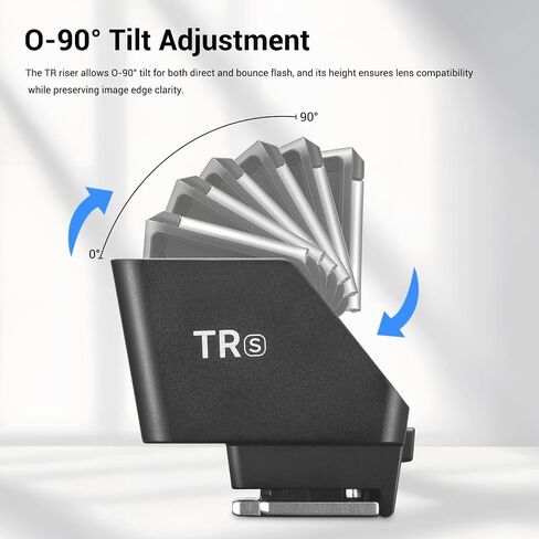 Godox TR-S TTL Camera Flash Hot Shoe Riser for Sony, Compatible with Godox iT30Pro iT20 iT22 IM20 IM22 IM30, 0-90° Tilting Head for Soft Bounce Light and Direct Flash in Saudi Arabia