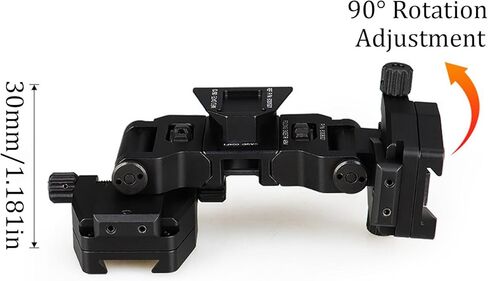 Nvg Mount Dovetail Mount,New Aluminum Night Vision Goggle Mount,Metal J Arm Mount Night Vision Goggles,Pvs-14 Night Vision Goggles Holder Adapter,for Outdoor Camping and Exploration(Color:Black) in Kuwait