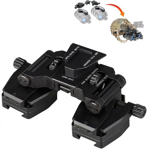 Nvg Mount Dovetail Mount,New Aluminum Night Vision Goggle Mount,Metal J Arm Mount Night Vision Goggles,Pvs-14 Night Vision Goggles Holder Adapter,for Outdoor Camping and Exploration(Color:Black) in Kuwait