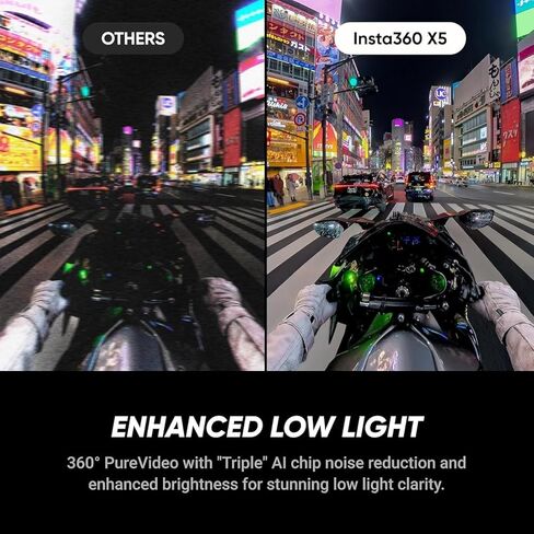 Insta360 X5 - Waterproof 8K 360 Video 72MP Photo Action Helmet Cameran1/1.28" Sensor Wide-Angle Low Light Performance Replaceable Lenses for Sports Travel Outdoor Content + Extendable Selfie Stick in Saudi Arabia