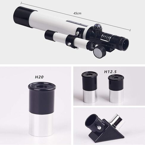 Monoculars Telescope, 400mm Focal Length AZ Mount Astronomical Refracting Telescope，Multi-Coated Optics and BaK-4 Prisms，Low Light ，with Tripod Phone in Saudi Arabia