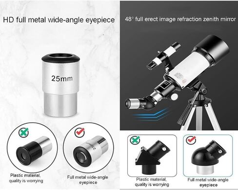 Monoculars Telescope, Telescope，70mm Aperture Astronomical Refracting Telescope for Beginners，Travel Telescope for AduIt with Portable Travel Bag and 10mm/2 in Saudi Arabia