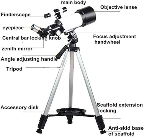 Monoculars Telescope, Telescope for Adults Beginners， 70mm Aperture 400mm Astronomical Refracting Telescope BAK4 Prism Lens Telescope for Astronomy with SMA in Saudi Arabia