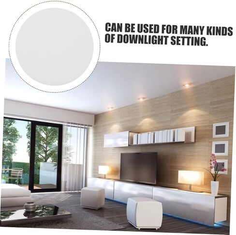 DECHOUS 20Pcs LED Downlight Diffusion Plates Round Lamp Shading Tools for Even Light Distribution Easy Installation Light Covers for Ceiling Fixtures Enhances Lighting Atmosphere in Saudi Arabia