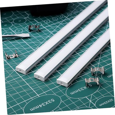 Cabilock 4 مجموعات LED على شكل حرف U الألومنيوم قناة الإسكان لأضواء الشريط غطاء قناة LED مقاوم للماء مع الناشر سهلة التركيب تركيب الملحقات in Kuwait
