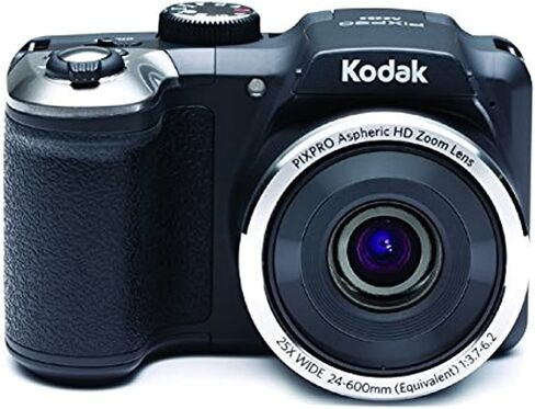 مجموعة كاميرا KODAK PIXPRO AZ252 Astro Zoom الرقمية (أسود) مع بطاقة سعة 32 جيجابايت، وحقيبة أدوات Koah Nostrand Avenue مع مجموعة ملحقات وبطاريات قابلة لإعادة الشحن in Kuwait
