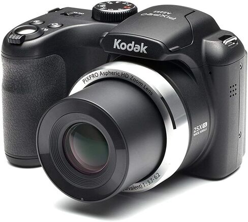 مجموعة كاميرا KODAK PIXPRO AZ252 Astro Zoom الرقمية (أسود) مع بطاقة سعة 32 جيجابايت، وحقيبة أدوات Koah Nostrand Avenue مع مجموعة ملحقات وبطاريات قابلة لإعادة الشحن in Kuwait
