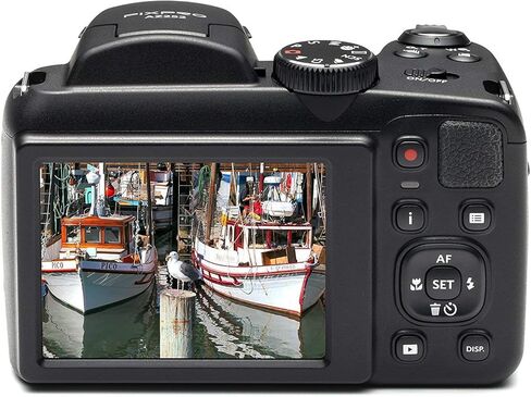 مجموعة كاميرا KODAK PIXPRO AZ252 Astro Zoom الرقمية (أسود) مع بطاقة سعة 32 جيجابايت، وحقيبة أدوات Koah Nostrand Avenue مع مجموعة ملحقات وبطاريات قابلة لإعادة الشحن in Kuwait