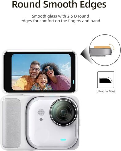 من أجل واقي عدسة الكاميرا Insta360 Go Ultra Action وواقي شاشة من الزجاج المقوى، WUNIAK HD شفاف ومقاوم للخدش وسهل التركيب، طبقة عدسة TPU + واقي شاشة من الزجاج المقوى 9H (3 مجموعات) in Kuwait