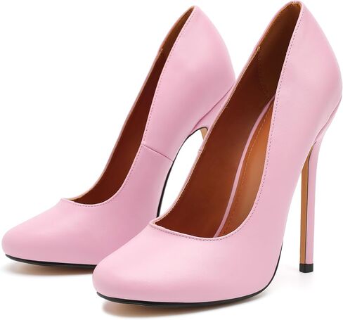 Unisex High Heels for Men and Women 5.5 Inch Stiletto Heels | Round Toe Pumps Sexy Dress Party Shoes in Saudi Arabia