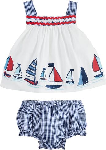 Mud Pie baby-girls Mud Pie Children's Sailboat Pinafore Set in Saudi Arabia