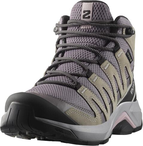 حذاء المشي لمسافات طويلة X-Adventure Recon Mid Gore-Tex للسيدات من Salomon، ثبات مقاوم للماء لمسارات المشي لمسافات طويلة الوعرة والرحلات في جميع الأحوال الجوية in Saudi Arabia