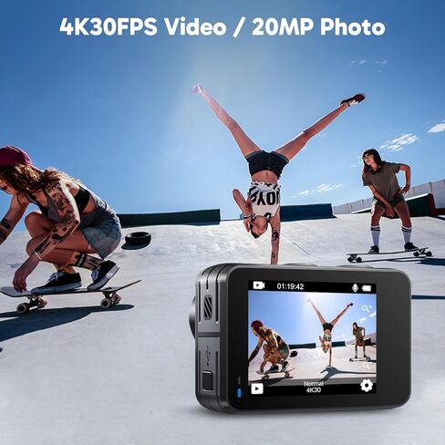 AKASO Brave 7 LE Action Camera with MicroSDXC U3 Card and 3 in 1 SD Card Reader Accessories Kit Bundle in Saudi Arabia
