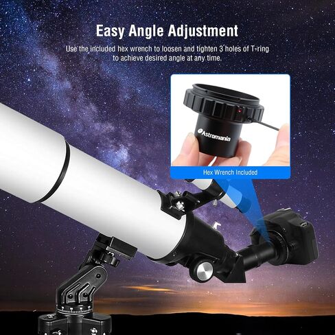 Astromania Telescope Photo Adapter 2 Inch Extendable Photo Adapter Metal - Bundle with - T Ring and T Adapter for Minolta-AF SLR/DSLR in Saudi Arabia