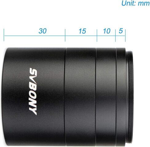 SVBONY SV119 Extension Tube Kit for Cameras and eyepieces 5mm 10mm 15mm 30mm M48x0.75 on Both Sides Bundle with SV226 Telescope Filter Drawer with M42-M48 Adapter, Double Magnetic Filter Holder in Saudi Arabia