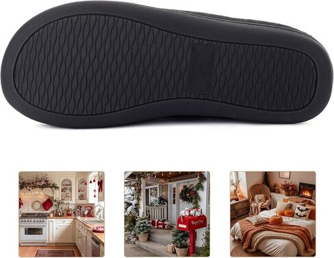 ULTRAIDEAS Women's Cozy Slippers - Warm Felt Indoor House Slippers with Memory Foam, Cute Cat Face Design, Perfect Holiday Gift for Home Bedroom Lounge in Kuwait