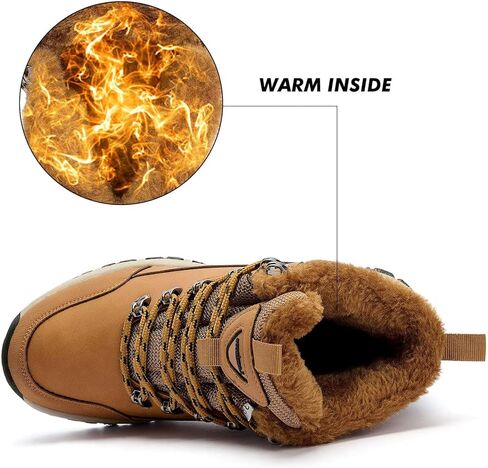 Water Resistant Boots for Woman Warm Comfortable Trail Non-Slip Camping Snow Hiking Boots in Kuwait