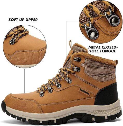 Water Resistant Boots for Woman Warm Comfortable Trail Non-Slip Camping Snow Hiking Boots in Kuwait