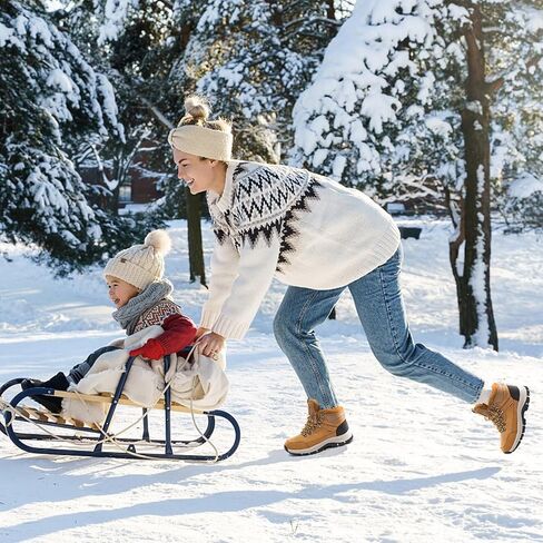 Water Resistant Boots for Woman Warm Comfortable Trail Non-Slip Camping Snow Hiking Boots in Kuwait