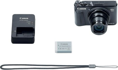 Canon PowerShot SX740 HS 4K Video Recording Vlogging Digital Camera+64GB Memory Card+Flexible SpiderTripod+Deluxe Accessory Bundle, Black (Renewed) in Saudi Arabia