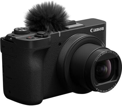 مجموعة الكاميرا الرقمية PowerShot V1 من Canon + بطاقة ذاكرة Extreme PRO سعة 64 جيجابايت وحامل ثلاثي القوائم Spider وحقيبة كتف للكاميرا in Kuwait