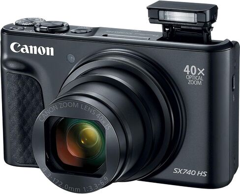 Canon PowerShot SX740 HS Digital Camera + 64GB Memory + LED Light + Extra Battery + PC Software + Spider Tripod + More (16pc Bundle) (Renewed) in Saudi Arabia