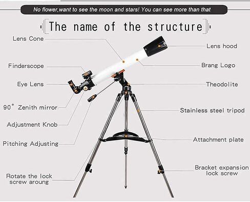Monoculars Telescope, Astronomical Refractor Telescope， High Magnification Outdoor Professional Astronomical Telescope 270X Monocular Optical Refractor Design Po in Saudi Arabia