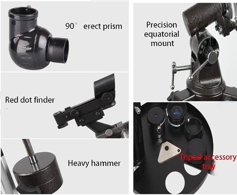 Monoculars Telescope, Telescope with 90° Erect Prism，Telescope for Beginners， Portable 80mm Caliber 900mm Focal Length， Refractor Telescope with Tripod and Carry in Saudi Arabia