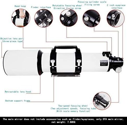Monoculars Telescope, 127ED Professional Astronomical Telescope OTA Main Mirror 127/950mm APO Refractor Tube 2" Dual Speed Focuser (Includes Tripod) in Saudi Arabia