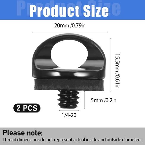 1/4" Camera Neck Strap Screw Holder, 2PCS 1/4-20 Quick Install Metal Screws Connecting Adapters with Rubber Washer for Quick Release or Installation of Wristband Sling in Saudi Arabia