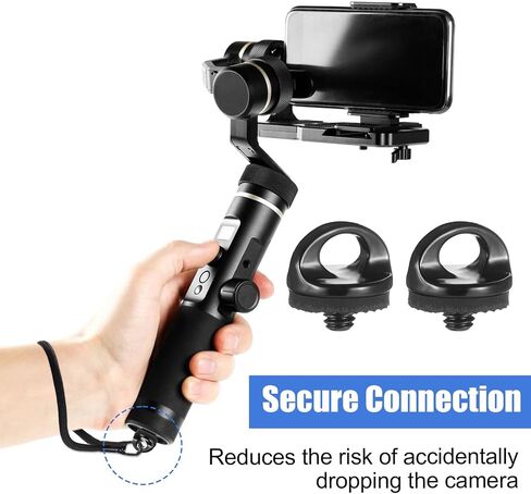 1/4" Camera Neck Strap Screw Holder, 2PCS 1/4-20 Quick Install Metal Screws Connecting Adapters with Rubber Washer for Quick Release or Installation of Wristband Sling in Saudi Arabia