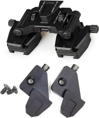 Metal Mount Night Vision Goggles,New Aluminum Night Vision Goggle Mount,Nvg Mount Dovetail J Arm Rhino Mount,Compatible with Monocular or Binocular Lenses,for Outdoor Camping and Explorat(Color:Black) in Kuwait