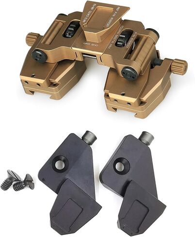 نظارات رؤية ليلية معدنية، حامل نظارات رؤية ليلية جديد من الألومنيوم، حامل Nvg Mount Dovetail J Arm Rhino Mount، متوافق مع عدسات أحادية أو مجهرية، للتخييم والاستكشاف في الهواء الطلق (اللون: أسود) in Kuwait