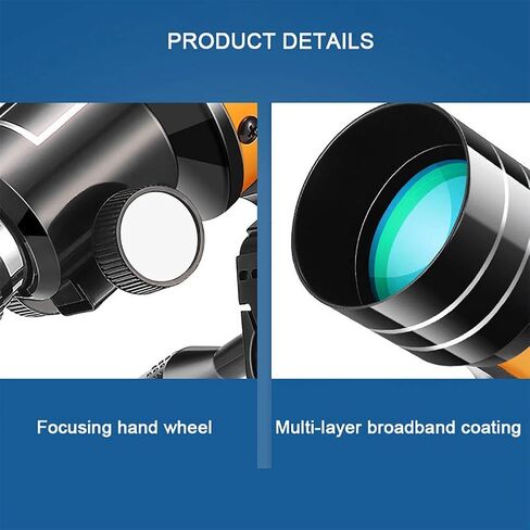 Monoculars Telescope, Portable Travel Telescope， 70Mm Aperture 300Mm Astronomical Refracting Telescope with Adjustable Tripod， Good Partner to View Moon and Plan in Saudi Arabia