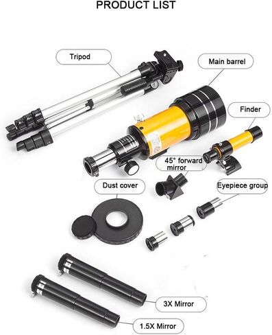 Monoculars Telescope, Portable Travel Telescope， 70Mm Aperture 300Mm Astronomical Refracting Telescope with Adjustable Tripod， Good Partner to View Moon and Plan in Saudi Arabia