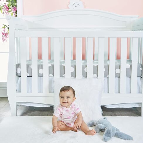 EVERYDAY KIDS 7 Pack Baby Bodysuits for Girls; 100% Soft Cotton Baby Girl Bodysuit; 3 Sturdy Snaps for Diapering in Saudi Arabia
