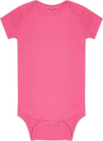 EVERYDAY KIDS 7 Pack Baby Bodysuits for Girls; 100% Soft Cotton Baby Girl Bodysuit; 3 Sturdy Snaps for Diapering in Saudi Arabia